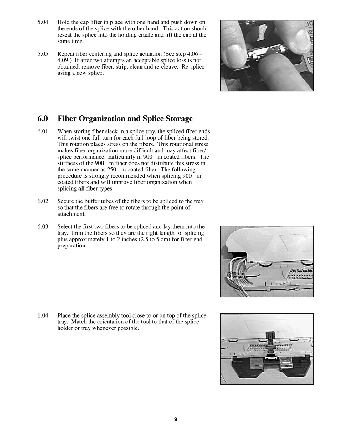 3M II 2529 manual Fiber Organization and Splice Storage 