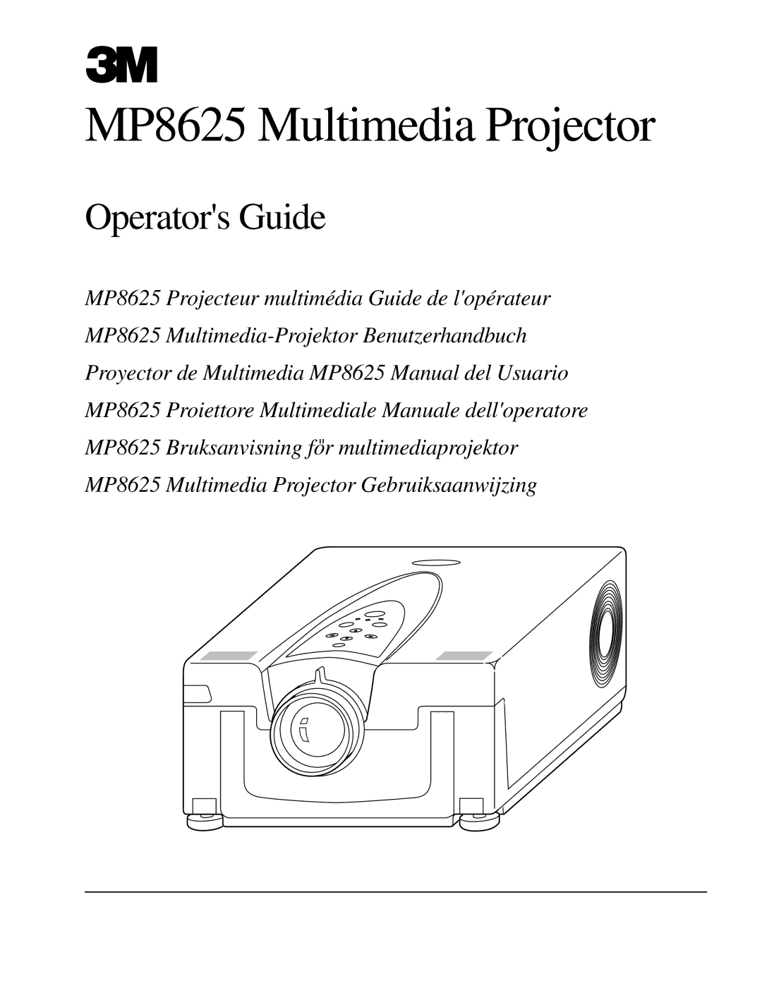 3M manual MP8625 Multimedia Projector 