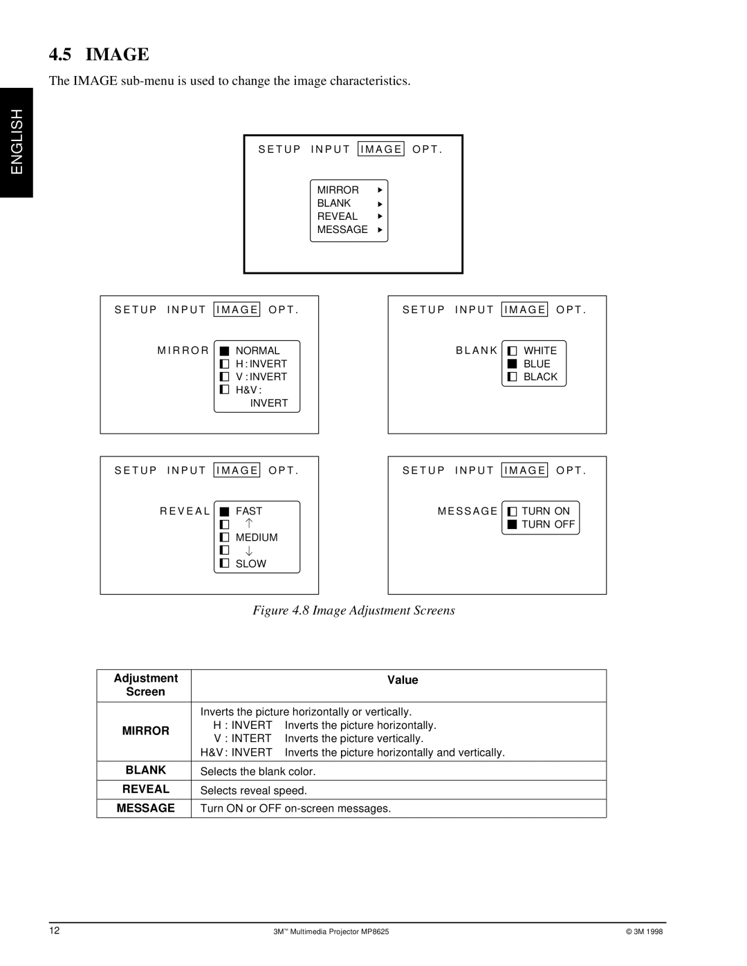 3M MP8625 manual Image 