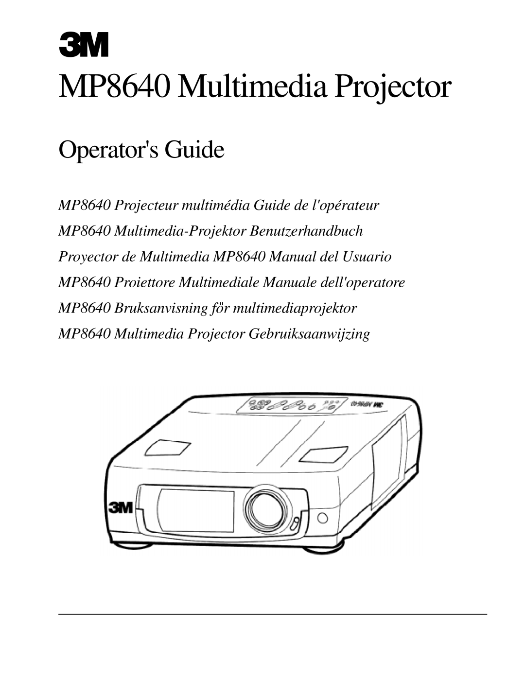 3M manual MP8640 Multimedia Projector 