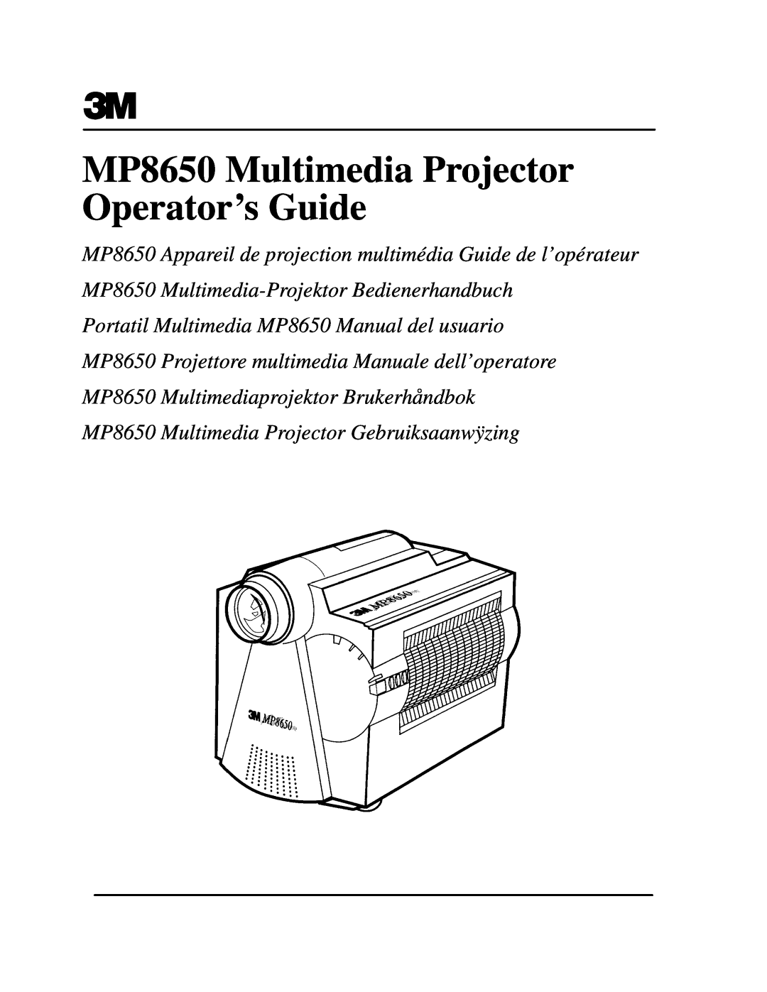 3M manual MP8650 Multimedia Projector Operators Guide 