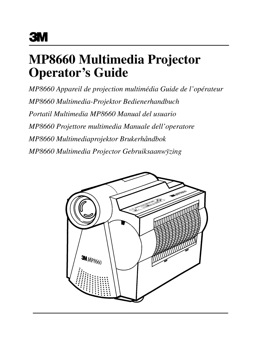 3M manual MP8660 Multimedia Projector Operators Guide 