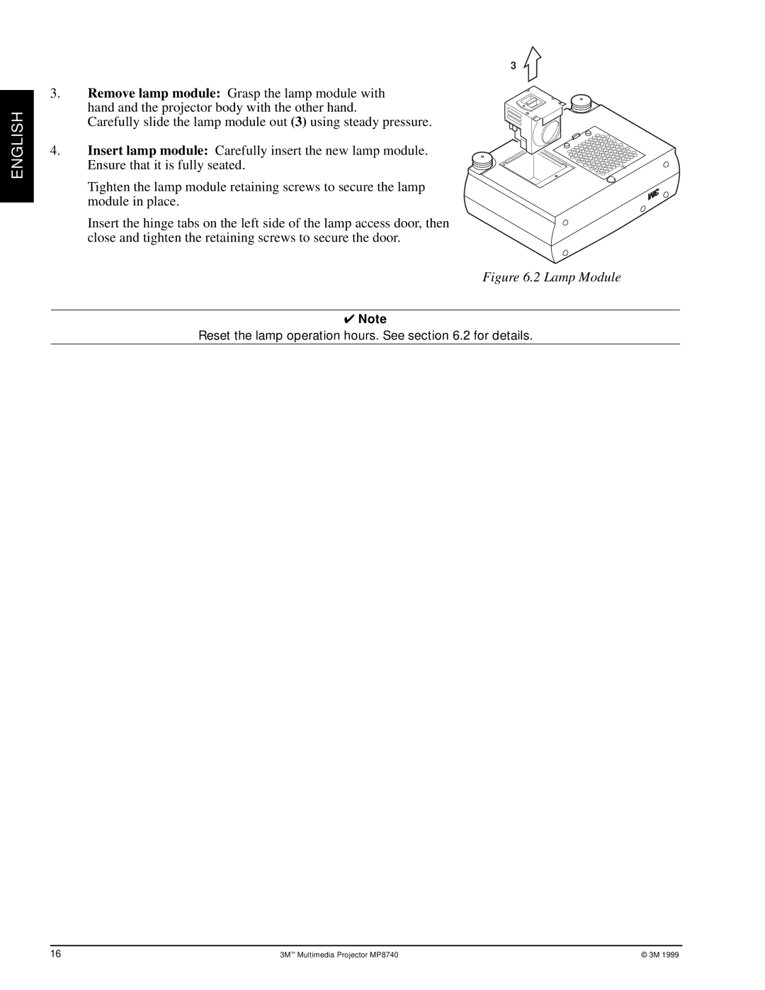 3M MP8740 manual Lamp Module 