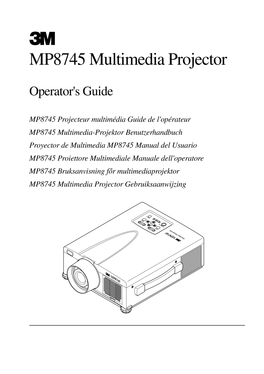 3M manual MP8745 Multimedia Projector 