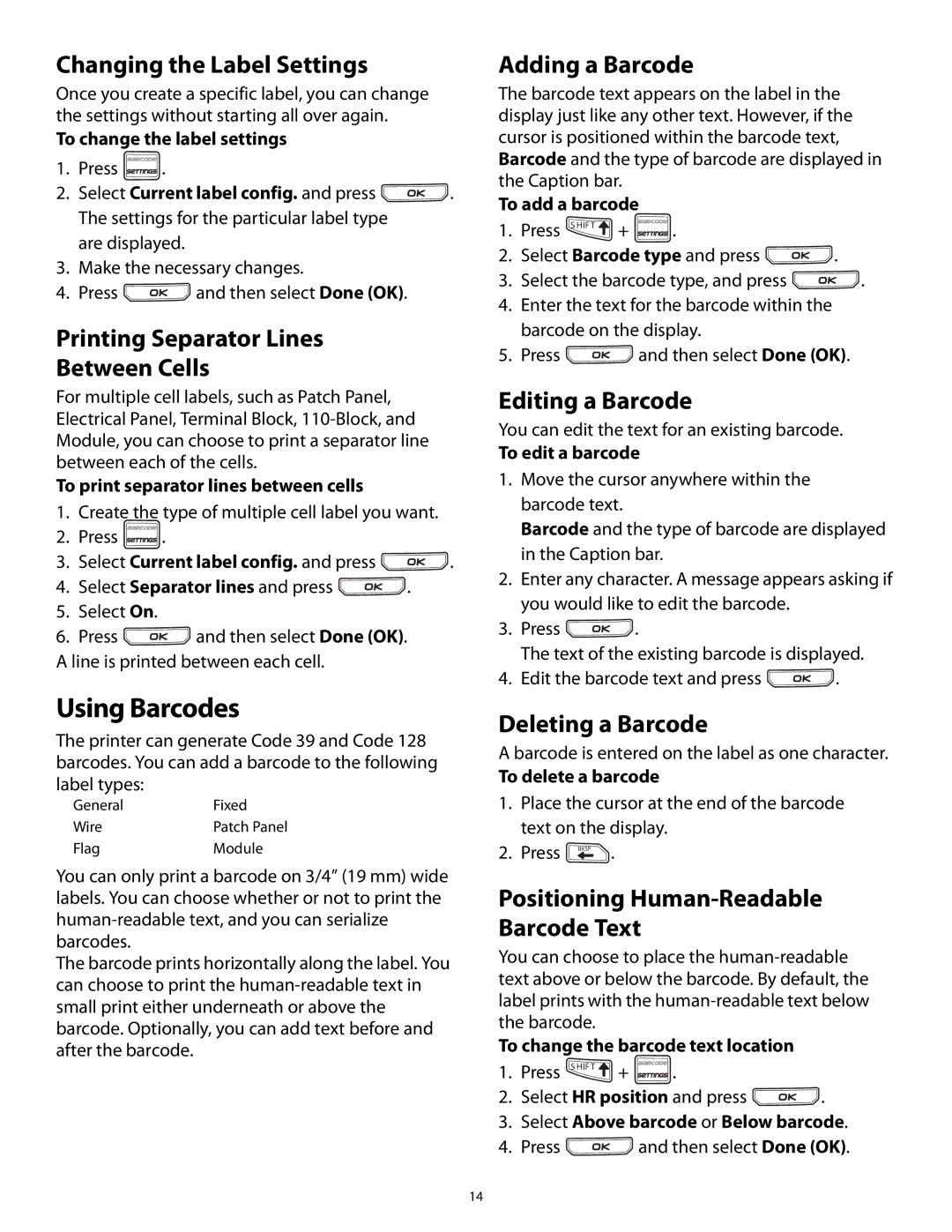 3M PL200 User manual Using Barcodes 