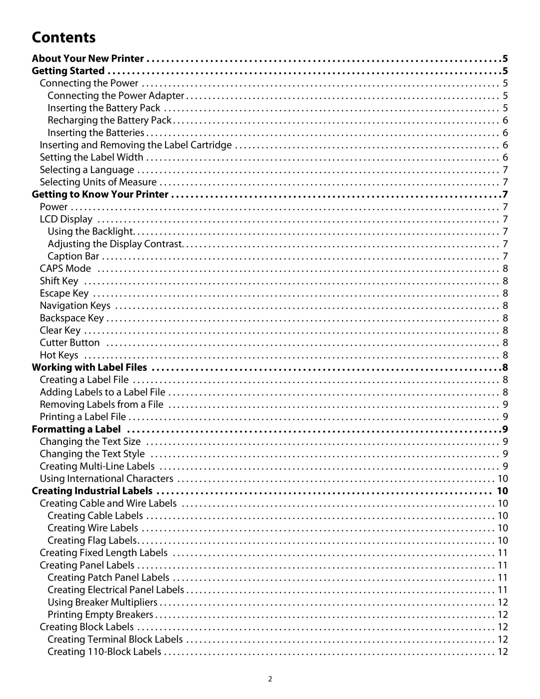 3M PL200 User manual Contents 