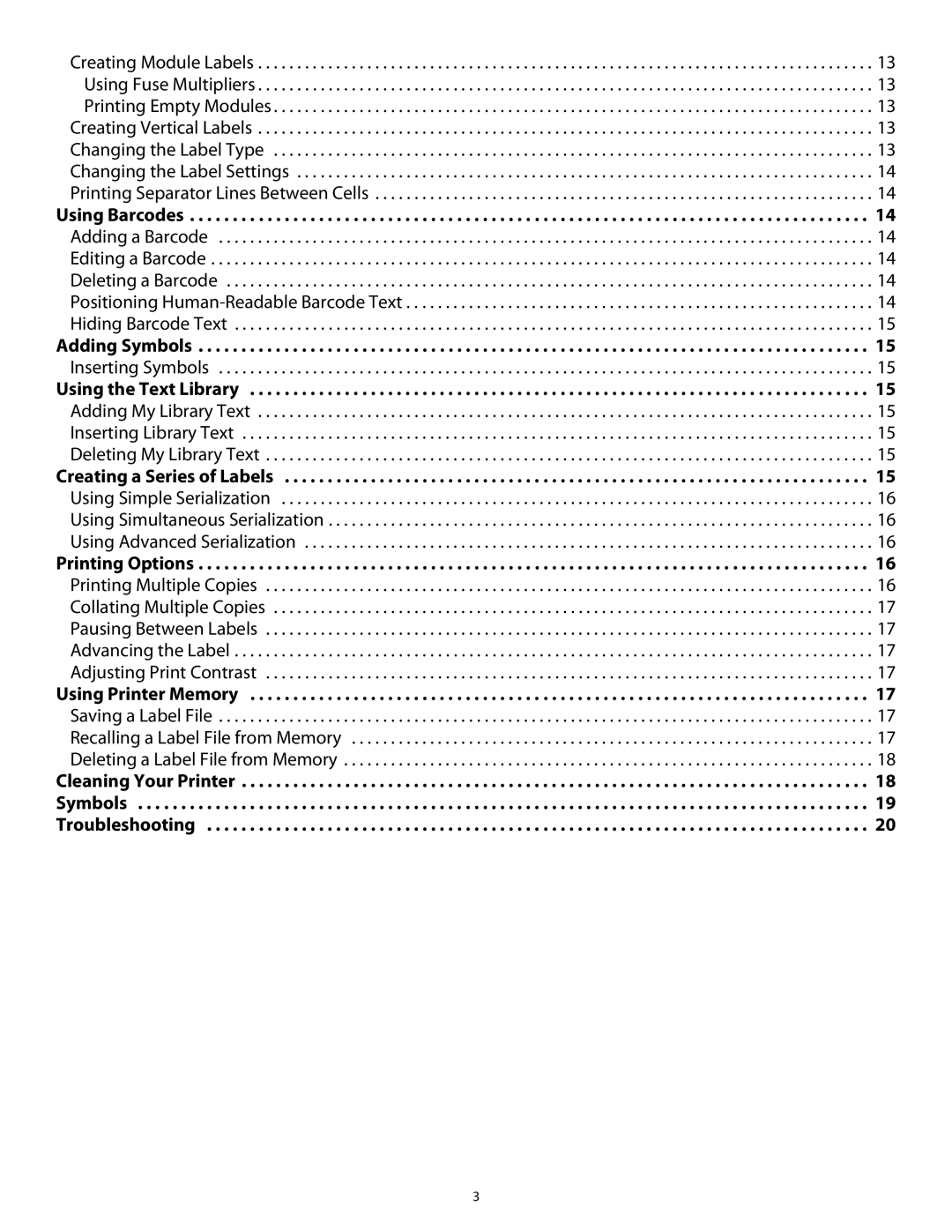 3M PL200 User manual Adding Symbols 