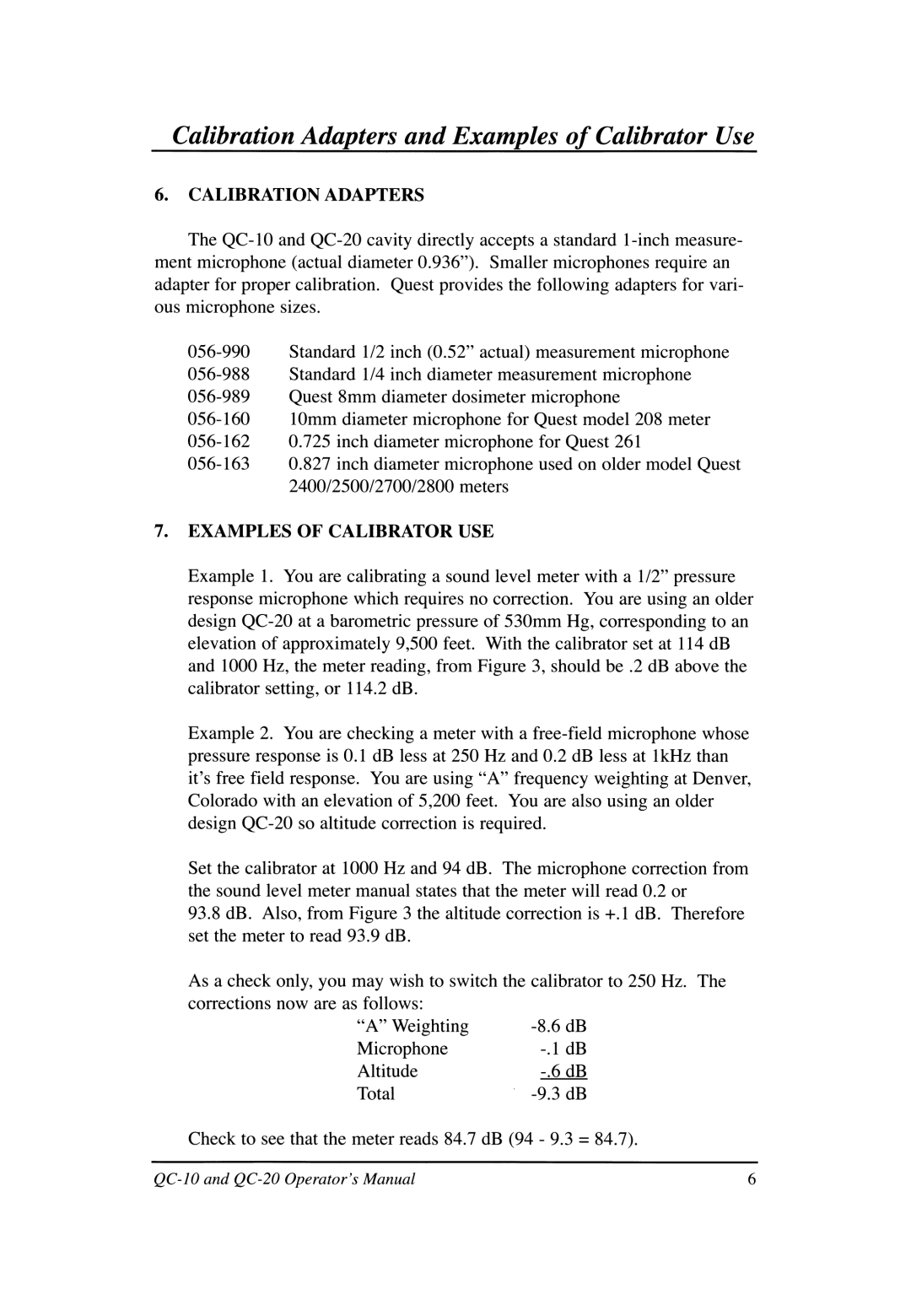 3M QC-20, QC-10 user manual 