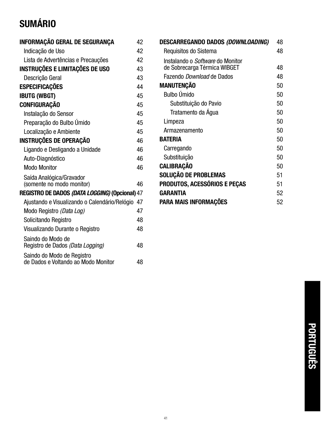 3M RSS-214 manual Sumário, Descarregando Dados Downloading 