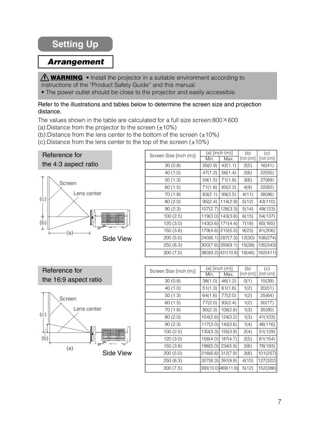 3M S10 manual Setting Up, Arrangement 