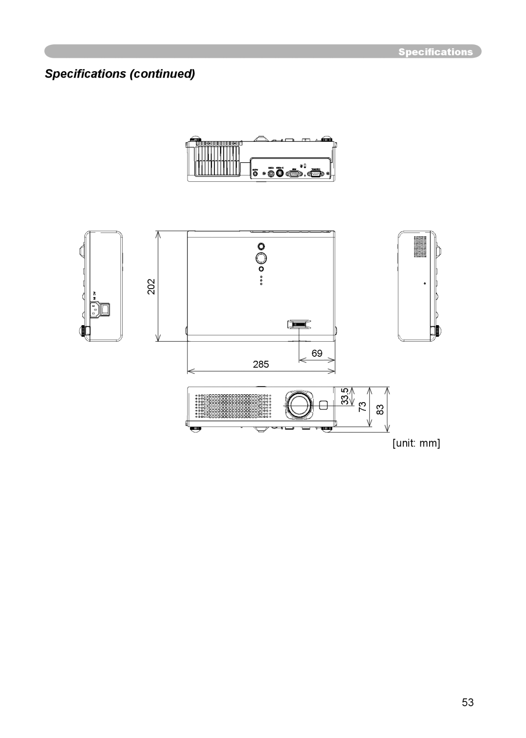 3M S15 manual Speciﬁcations 