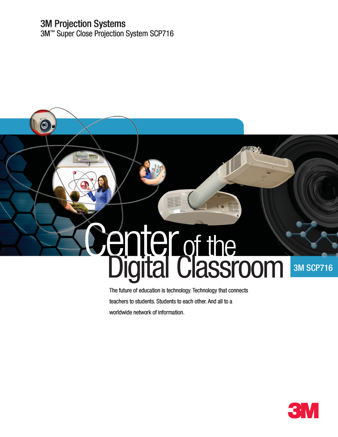 3M manual Centerof the, Digital Classroom 3M SCP716, 3M Projection Systems, 3M Super Close Projection System SCP716 