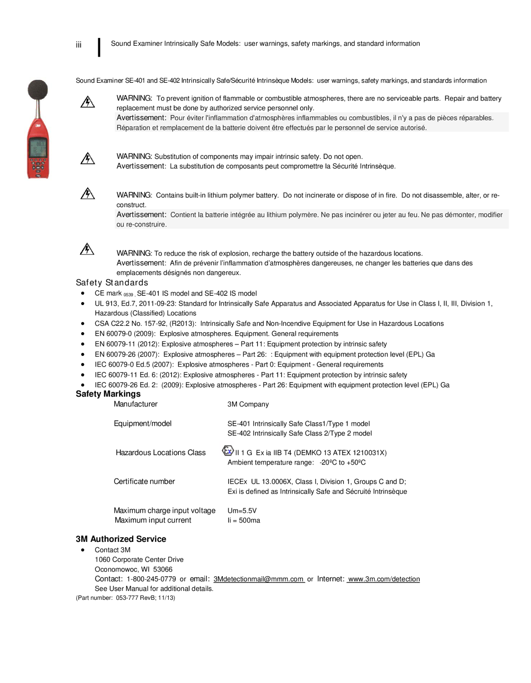 3M SE-400 user manual RevA 