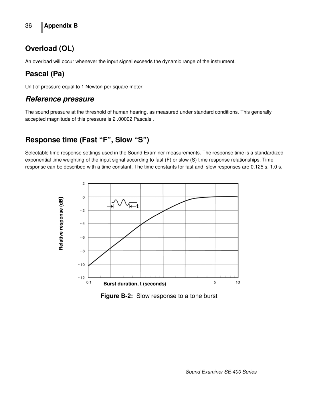 3M SE-400 user manual Reference pressure 