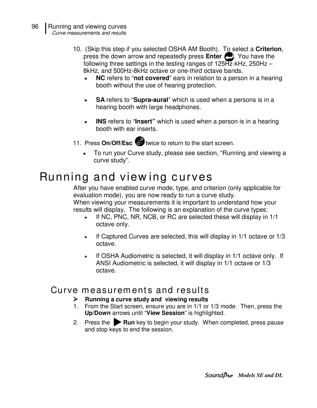 3M DL, SE Running and viewing curves, Curve measurements and results,  Running a curve study and viewing results 