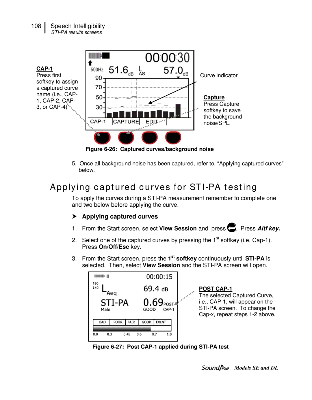 3M DL, SE user manual Applying captured curves for STI-PA testing,  Applying captured curves 