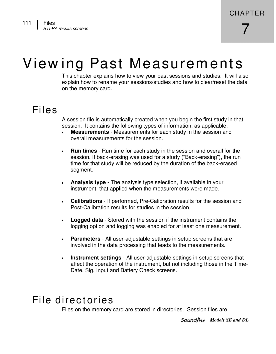 3M SE, DL user manual Files, File directories 