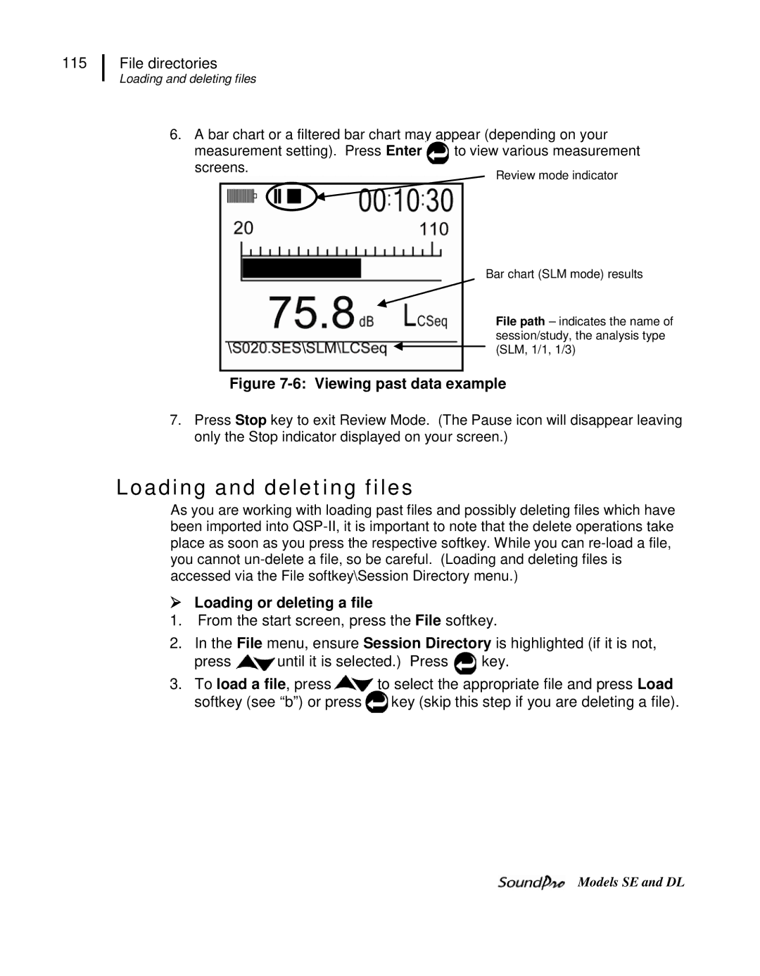 3M SE, DL user manual  Loading or deleting a file 