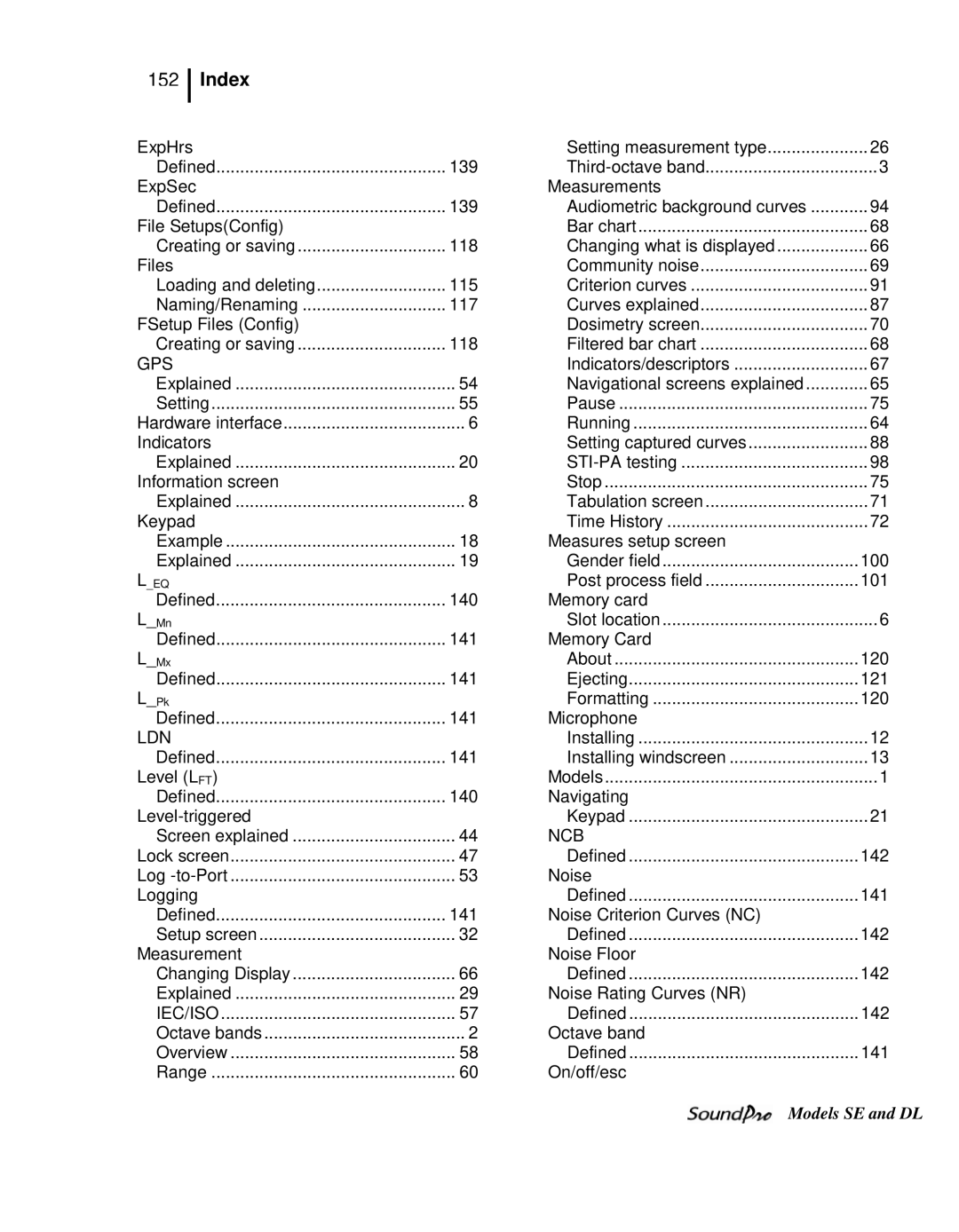 3M DL, SE user manual 152 