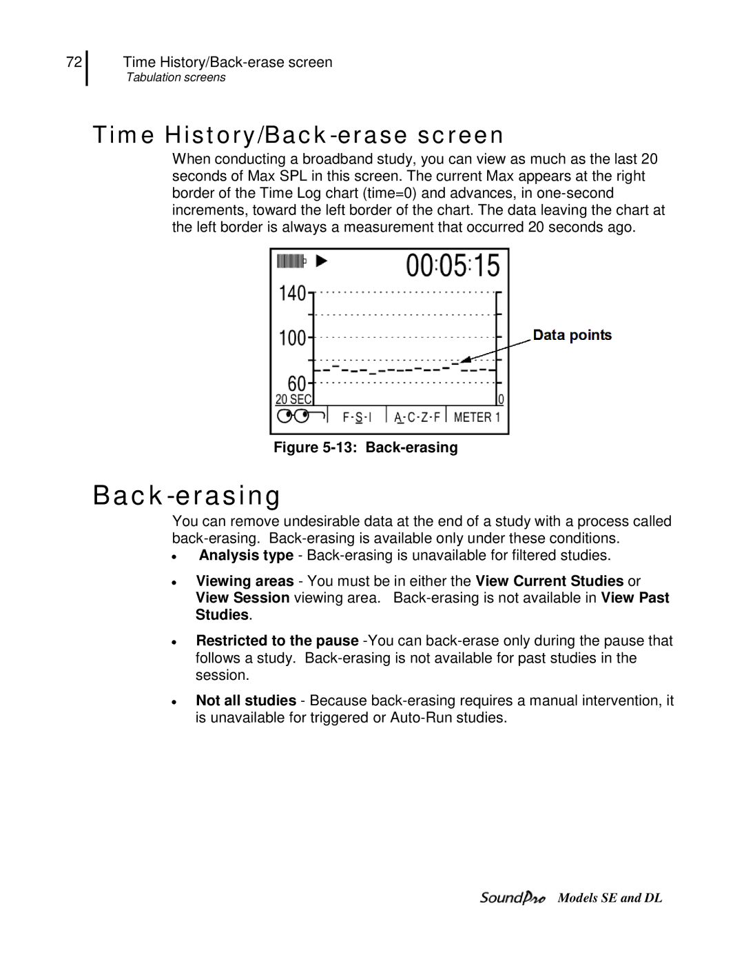 3M DL, SE user manual Back-erasing 