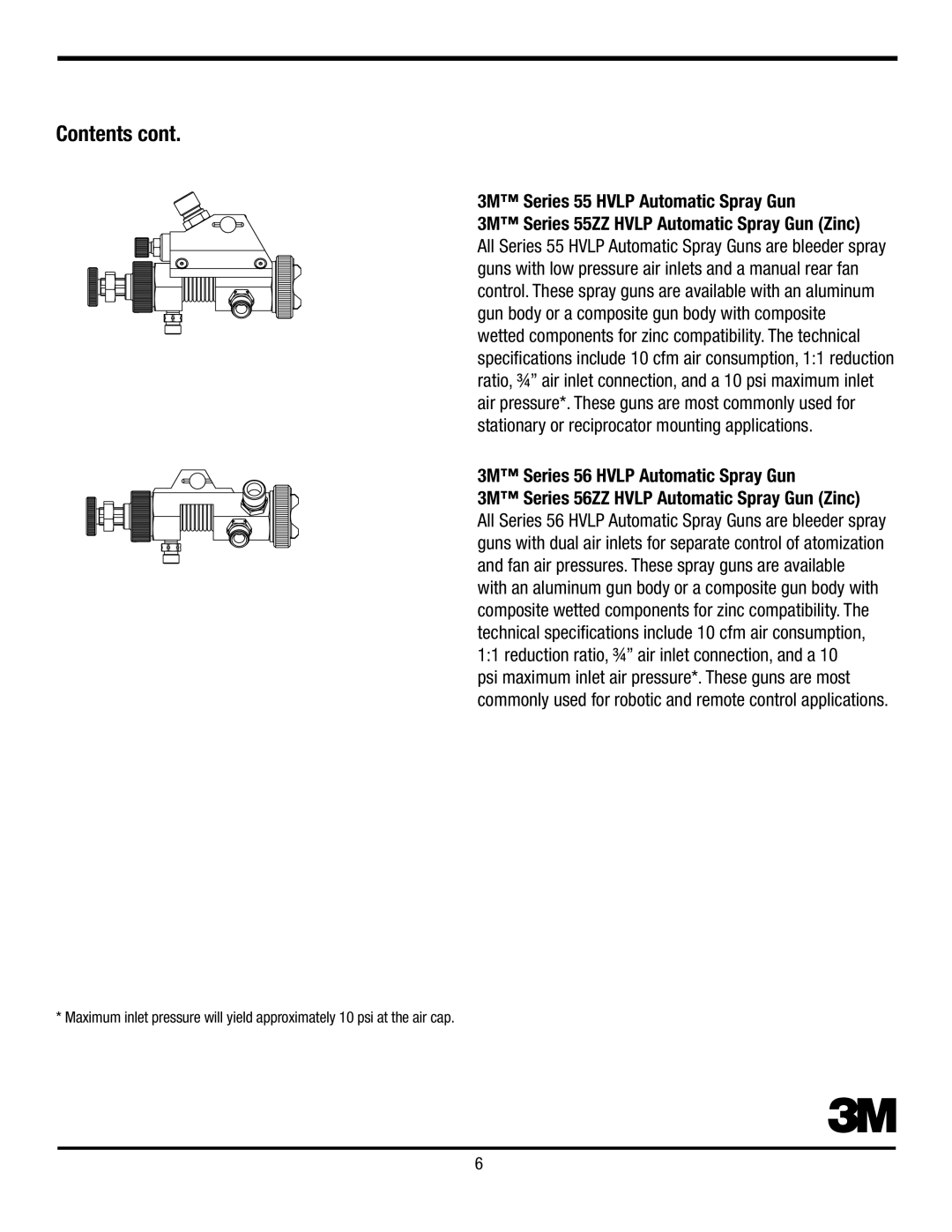 3M Series 52, Series 57UL, Series 57ZZ, Series 55ZZ, Series 56ZZ owner manual Contents 