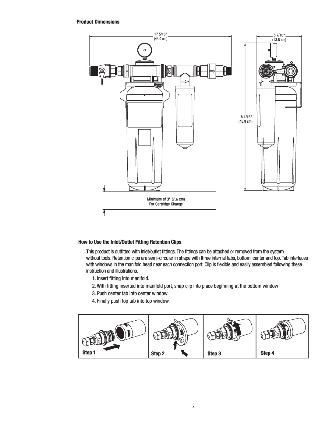 3M SF1XX instruction manual Step, Minimum of 3 7.6 cm For Cartridge Change 