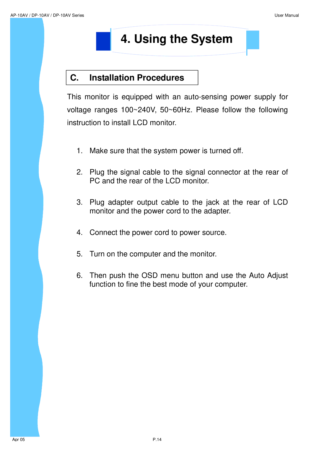 3M UMUV.10-045V2 user manual Installation Procedures 