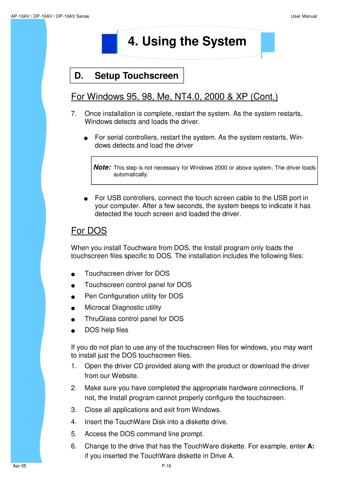 3M UMUV.10-045V2 user manual For DOS 