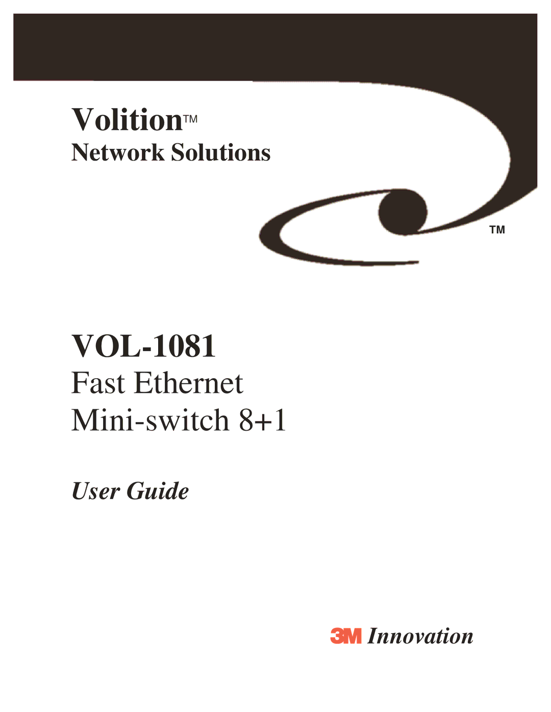 3M VOL-1081 manual VolitionTM 