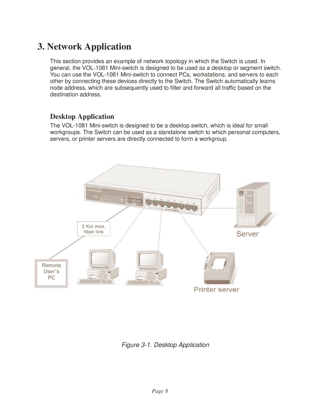 3M VOL-1081 manual Network Application, Desktop Application 