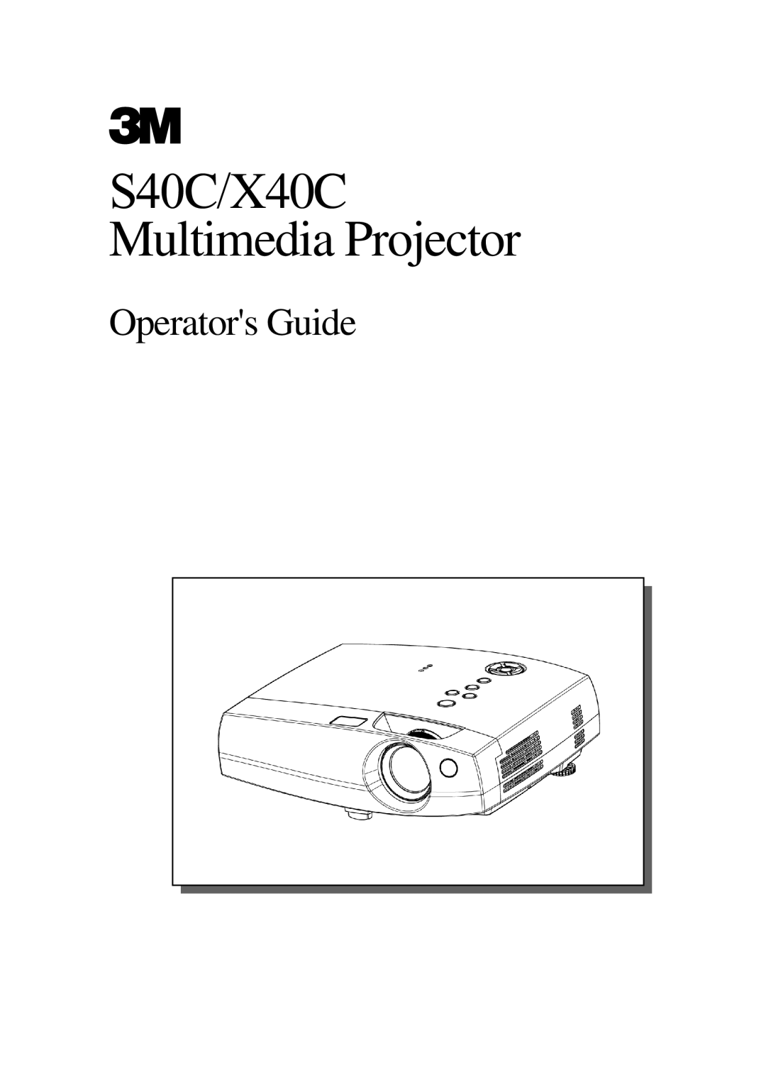 3M manual S40C/X40C Multimedia Projector 