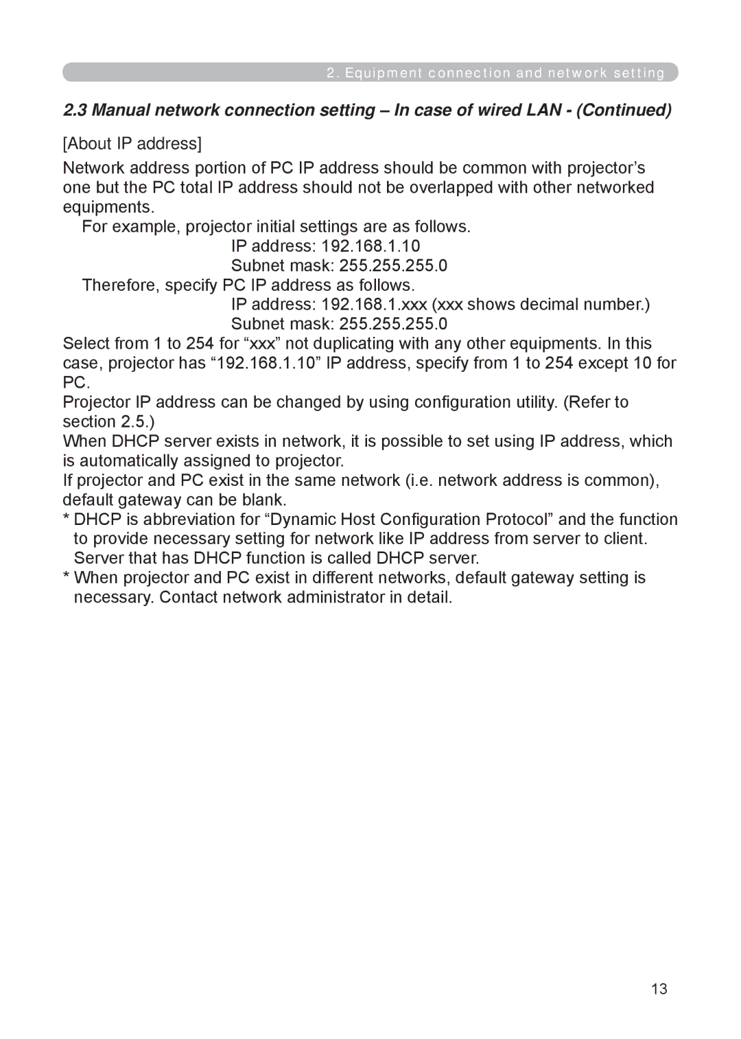 3M X62w manual About IP address 