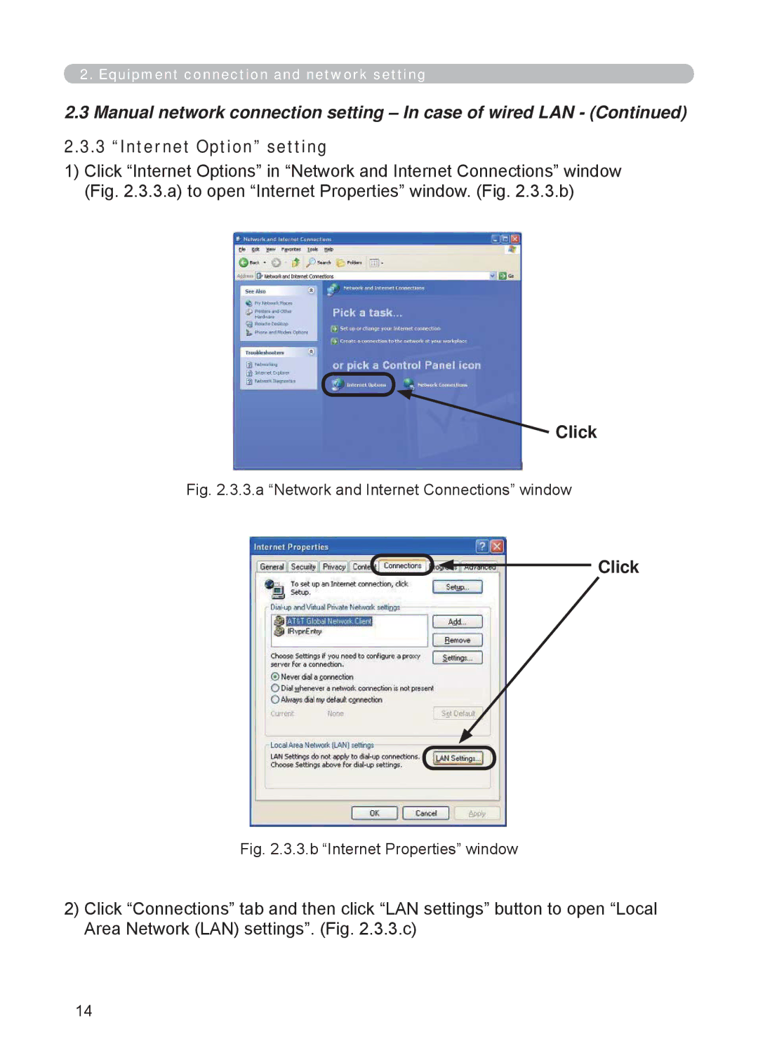 3M X62w manual Internet Option setting, Click 