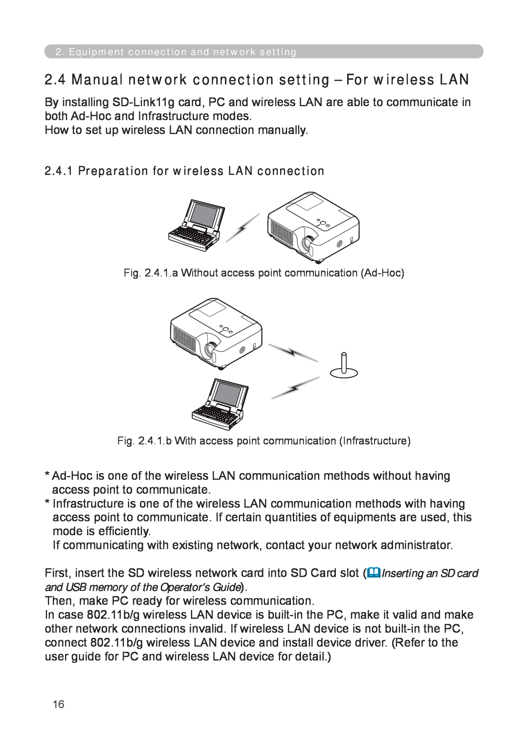 3M X62w manual Preparation for wireless LAN connection 