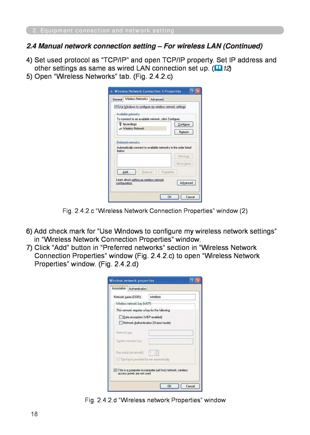 3M X62w manual Open “Wireless Networks” tab. .4.2.c 