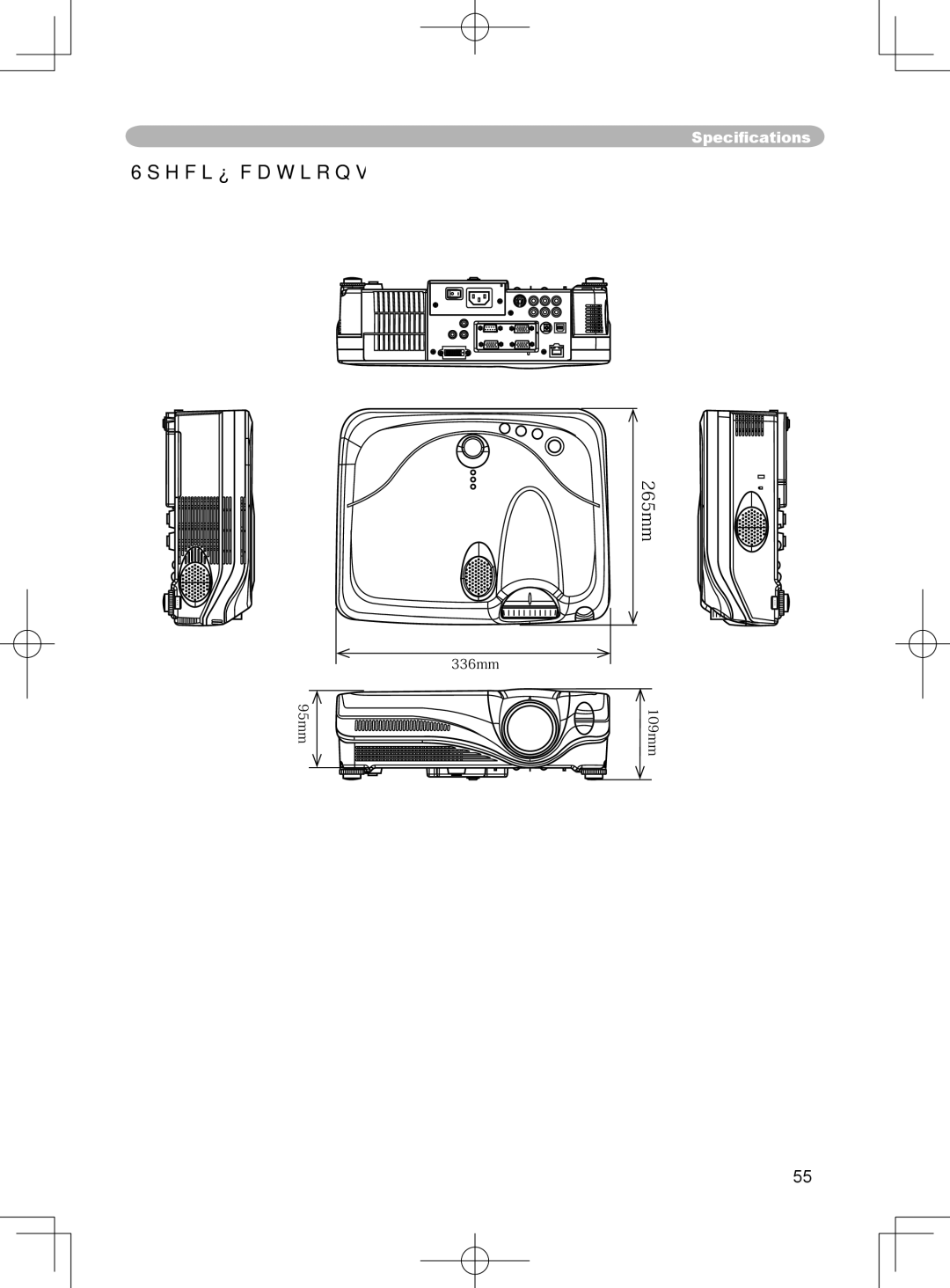 3M X75 manual Speciﬁcations 