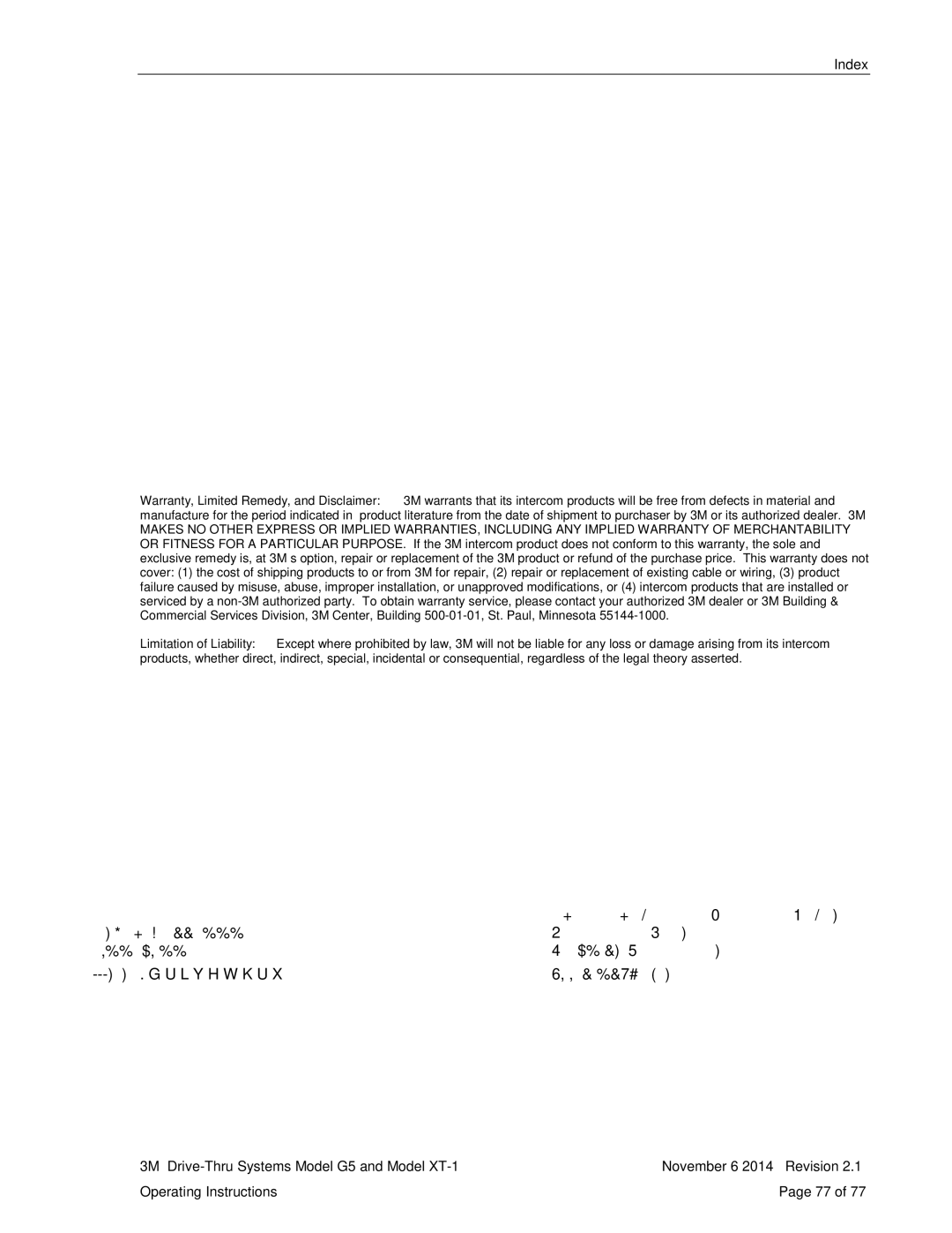 3M G5, XT-1 operating instructions 3M, Thinsulate, Tufcote and ScotchBrite are trademarks of 3M 