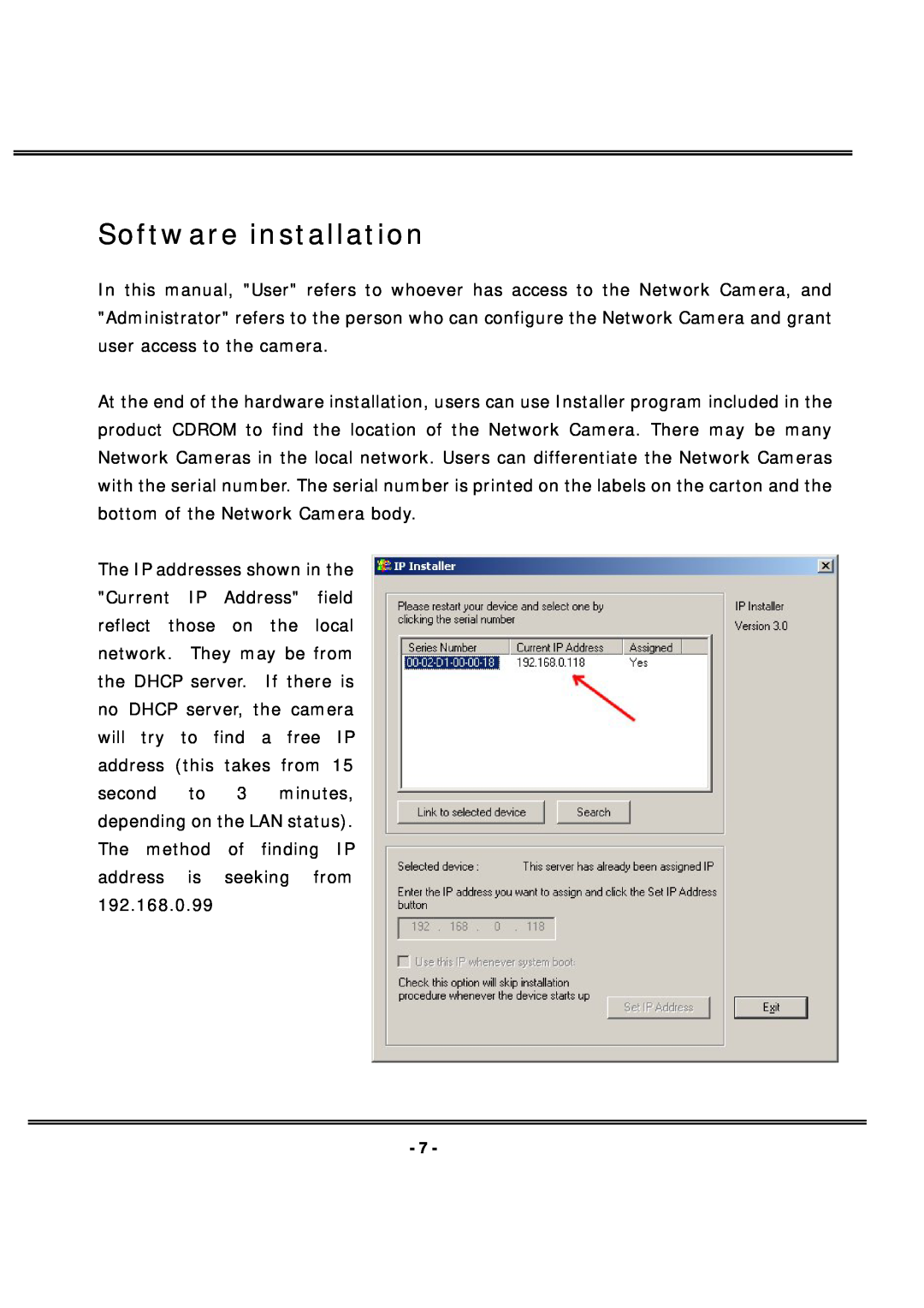 4XEM IPCAMW40 manual Software installation 