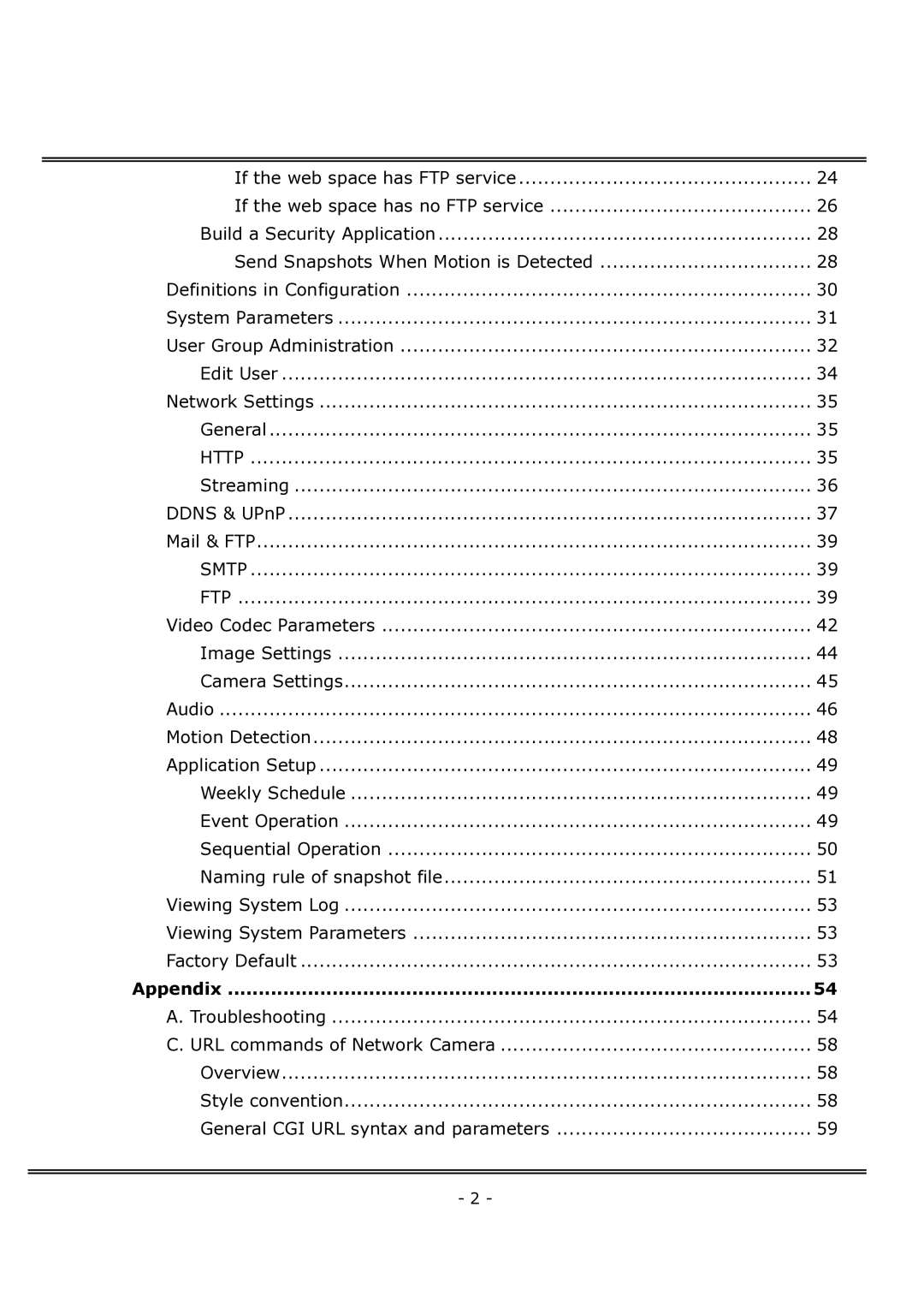 4XEM IPCAMWFD manual Smtp FTP, Appendix 