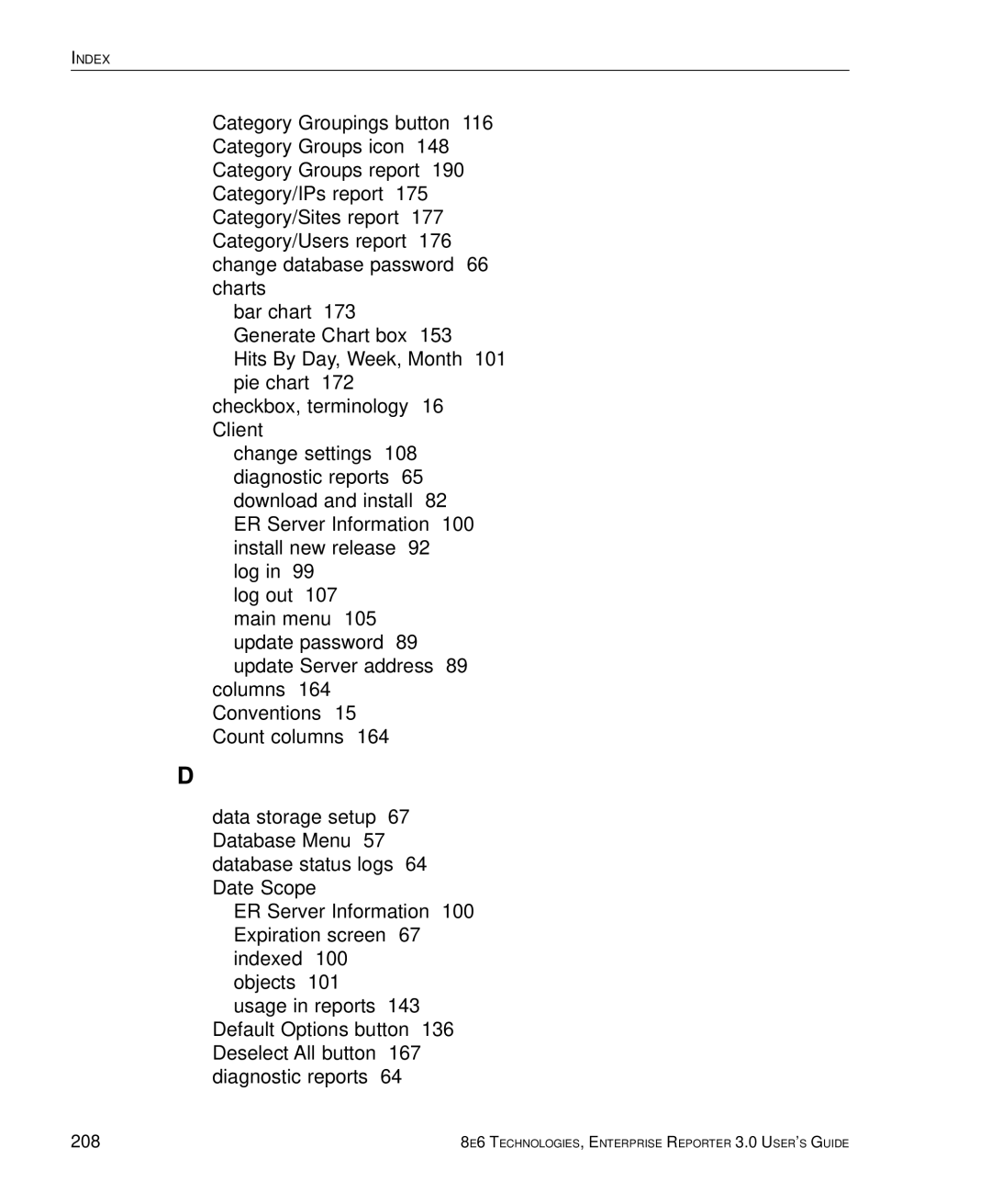 8e6 Technologies 3 manual 208 