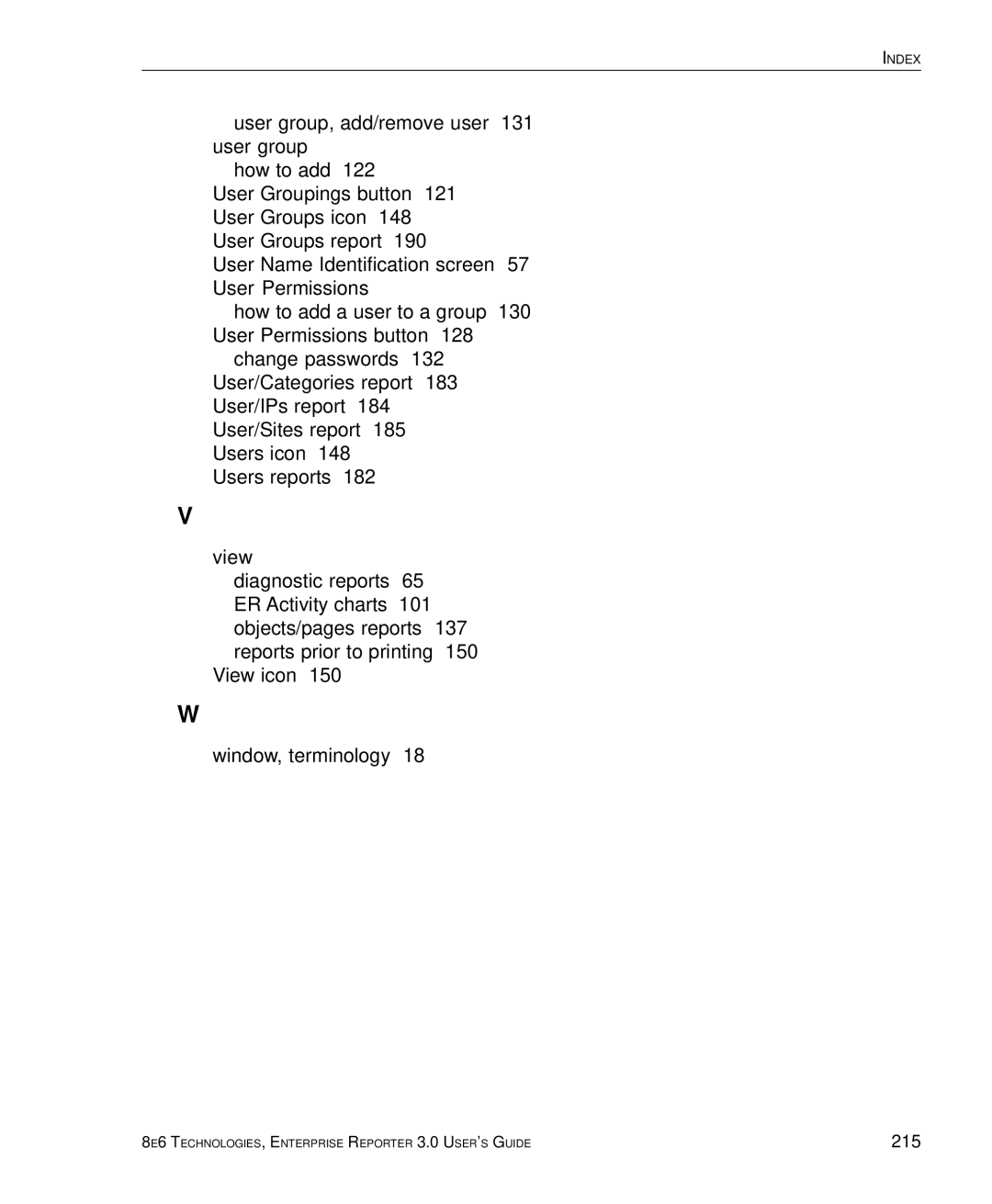 8e6 Technologies 3 manual 215 