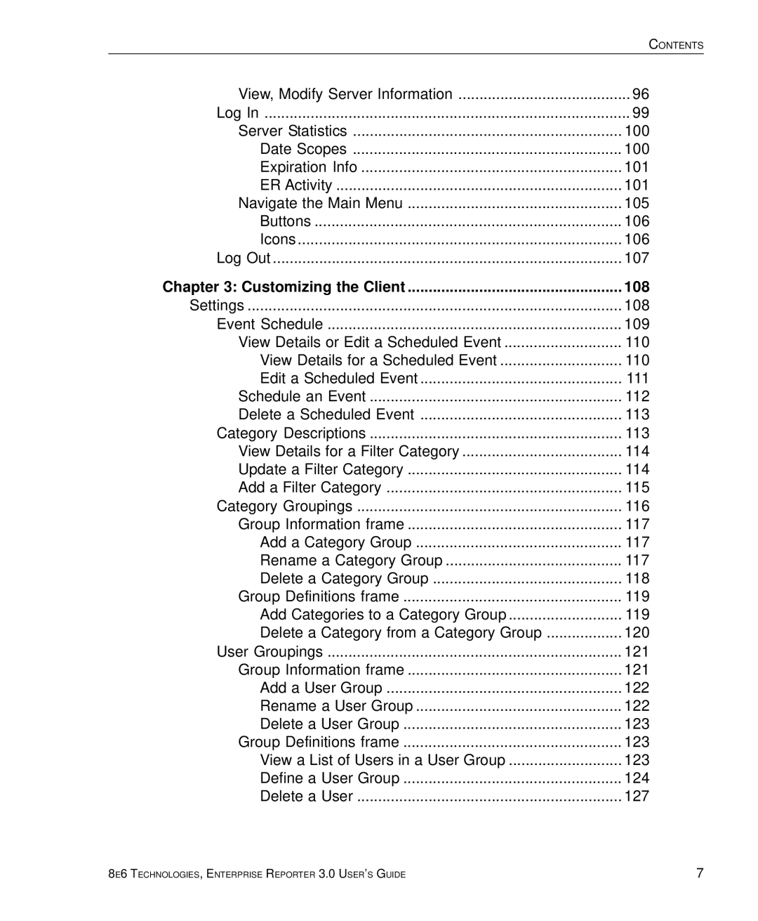 8e6 Technologies 3 manual 108 