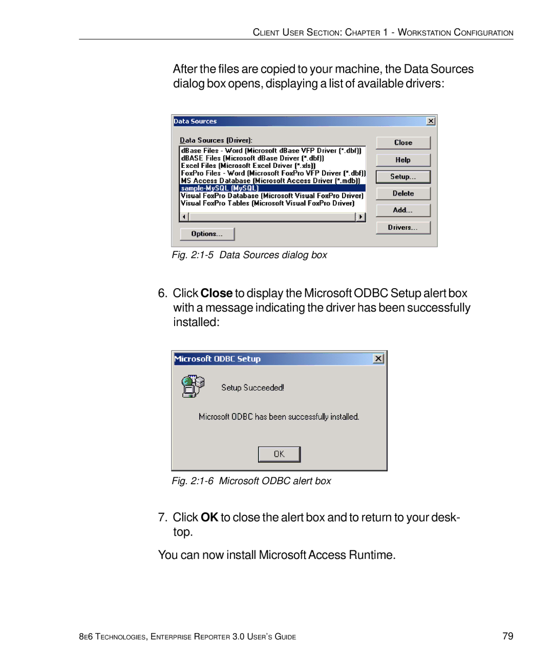 8e6 Technologies 3 manual Data Sources dialog box 