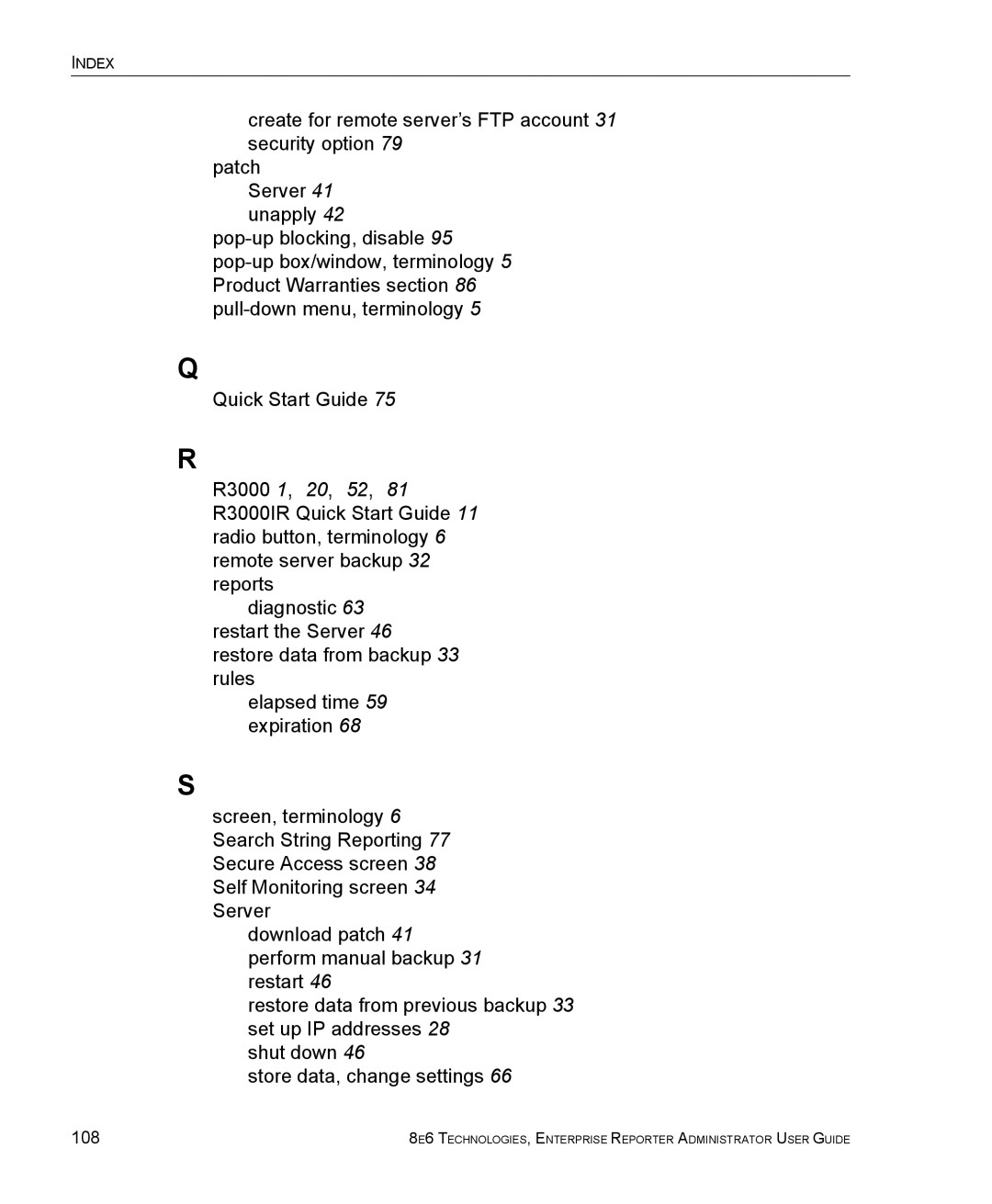 8e6 Technologies ER 4.0 manual 108 