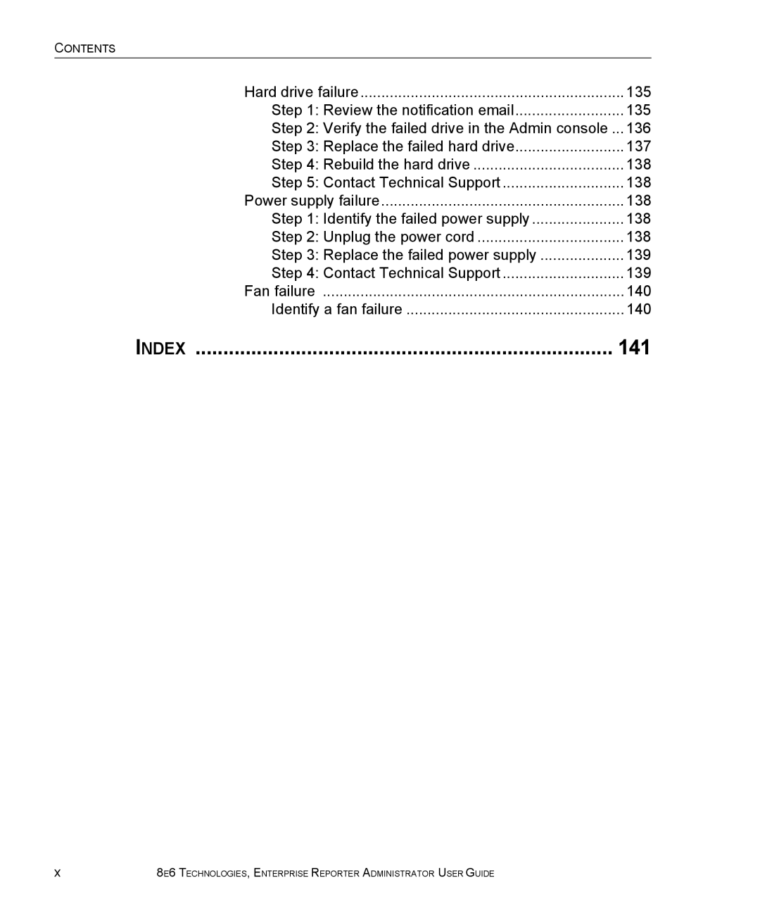 8e6 Technologies ER manual Ndex 