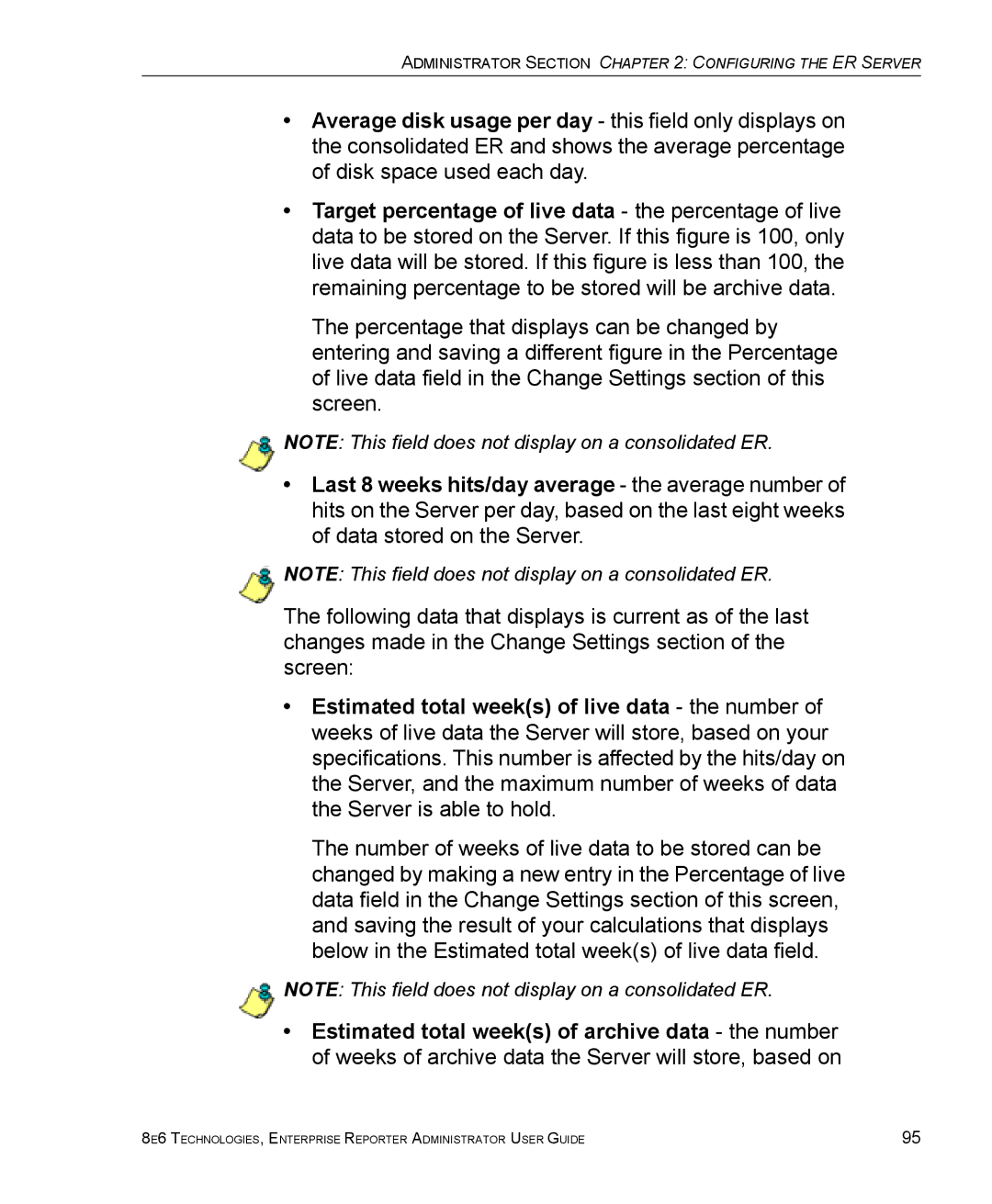 8e6 Technologies manual Administrator Section Configuring the ER Server 