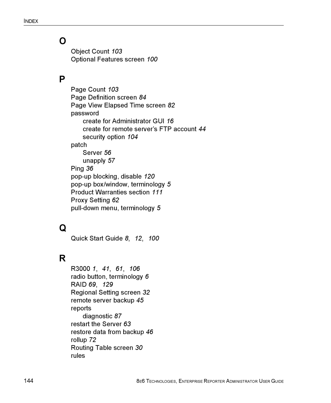 8e6 Technologies ER manual 144 