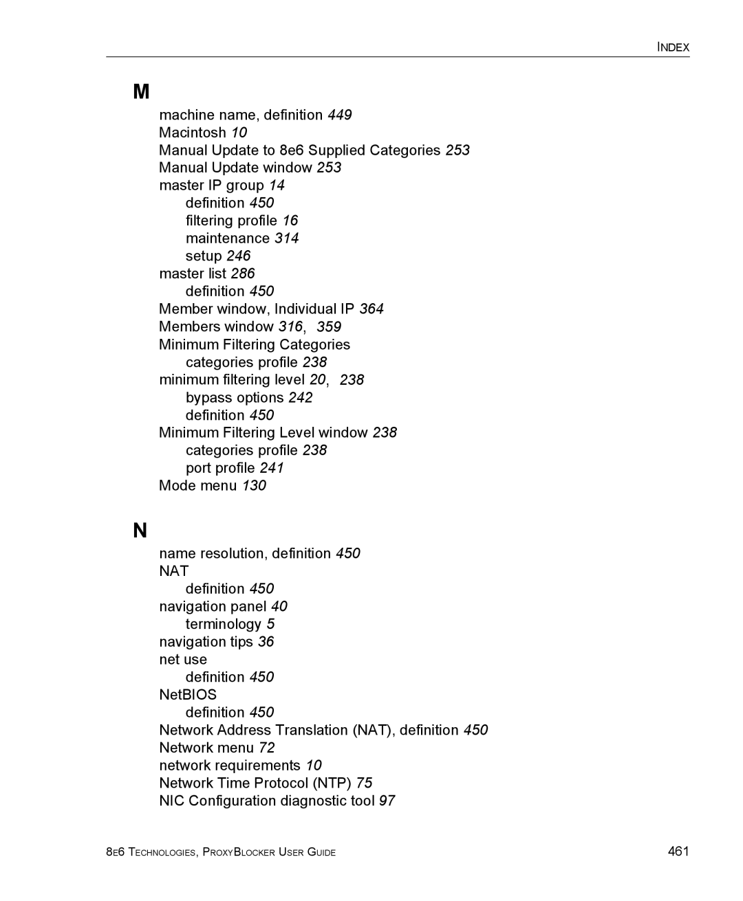 8e6 Technologies ProxyBlocker manual Nat 