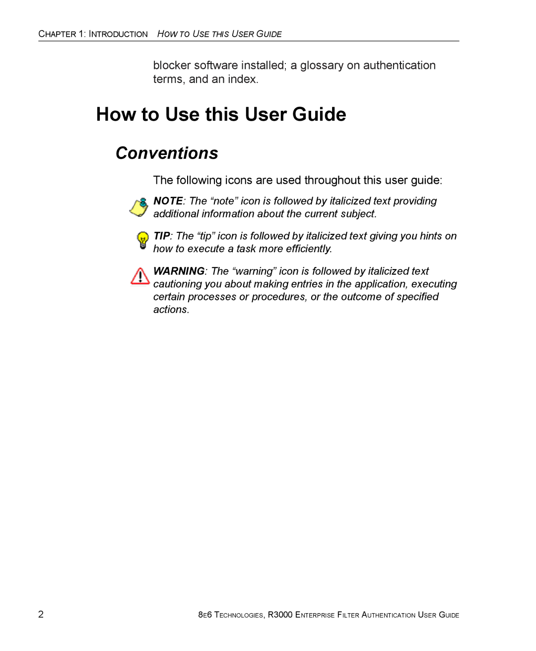 8e6 Technologies R3000 manual How to Use this User Guide, Conventions 