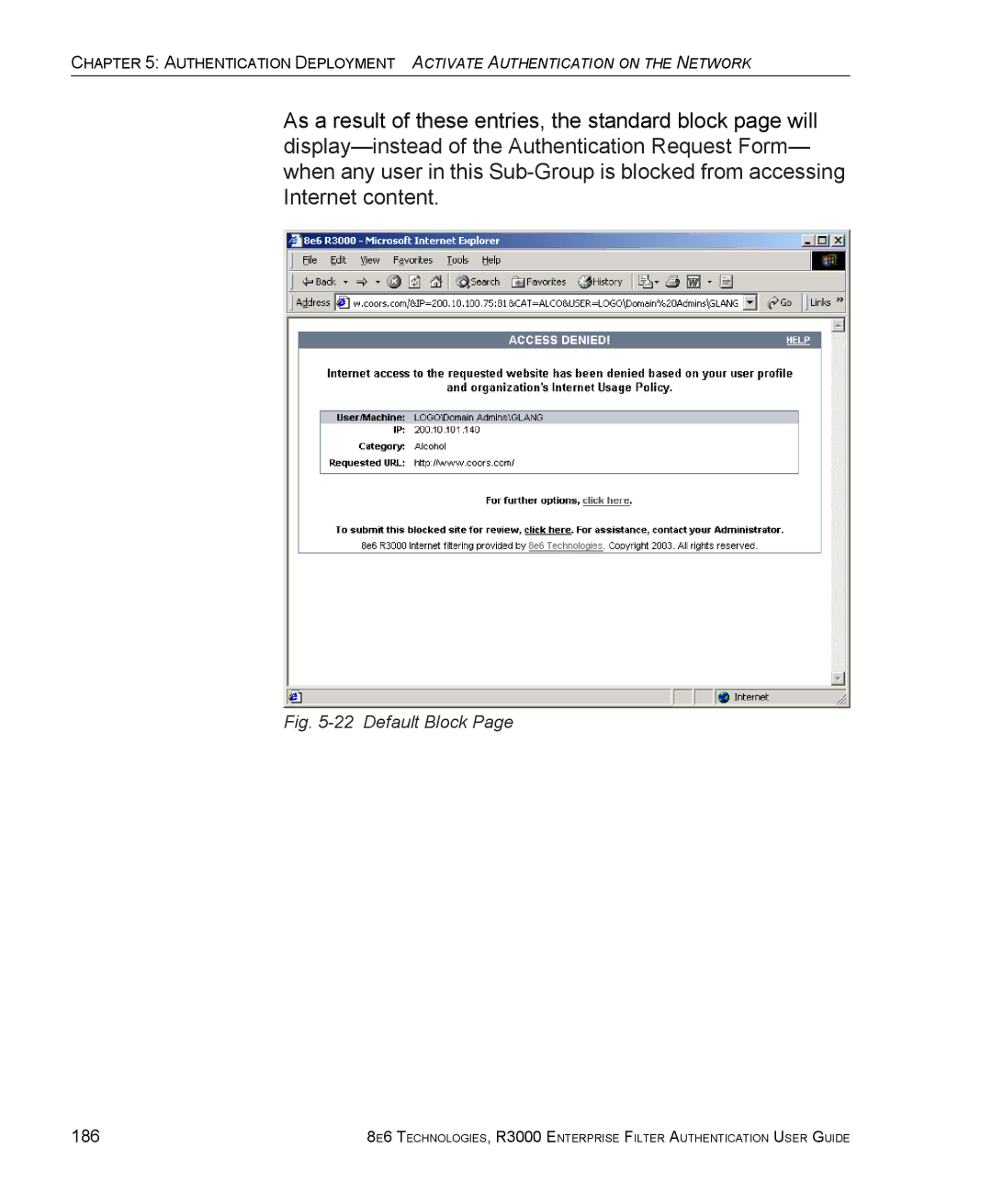 8e6 Technologies R3000 manual Default Block, 186 